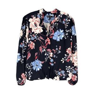 DG2 by Diane Gilman Floral Printed Lightweight Blazer Jacket Size M